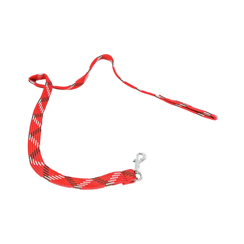 Correa Doble Tejido Para Mascota, Color Rojo Y Gris 2
