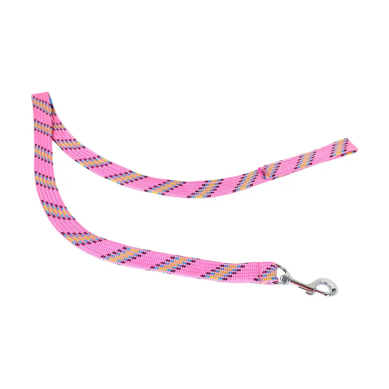 Correa Doble Tejido Para Mascota, Color Rosa 2