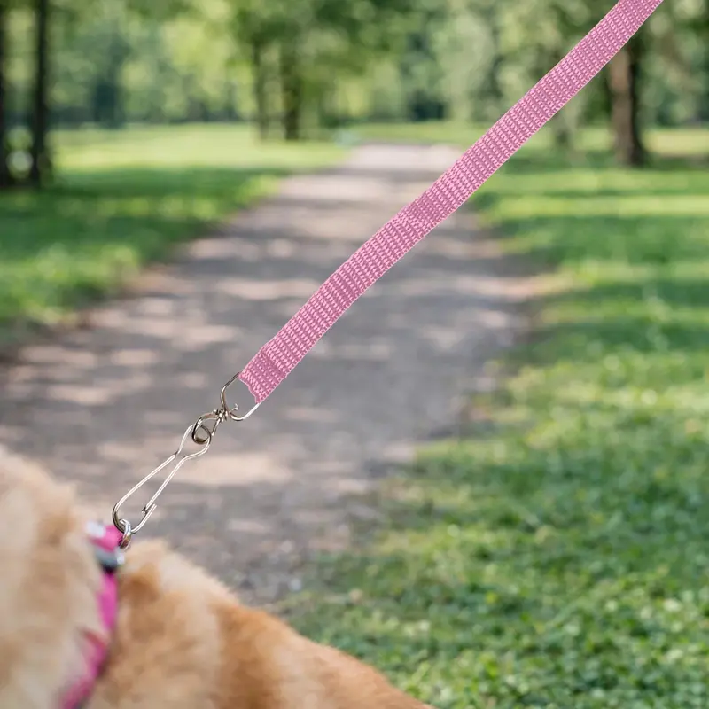 Correa Para Mascota, Color Rosa Claro 1