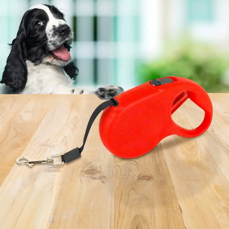 Correa Retráctil Color Rojo Para Perro 1