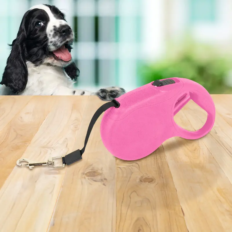 Correa Retráctil Para Perro, Color Rosa 1
