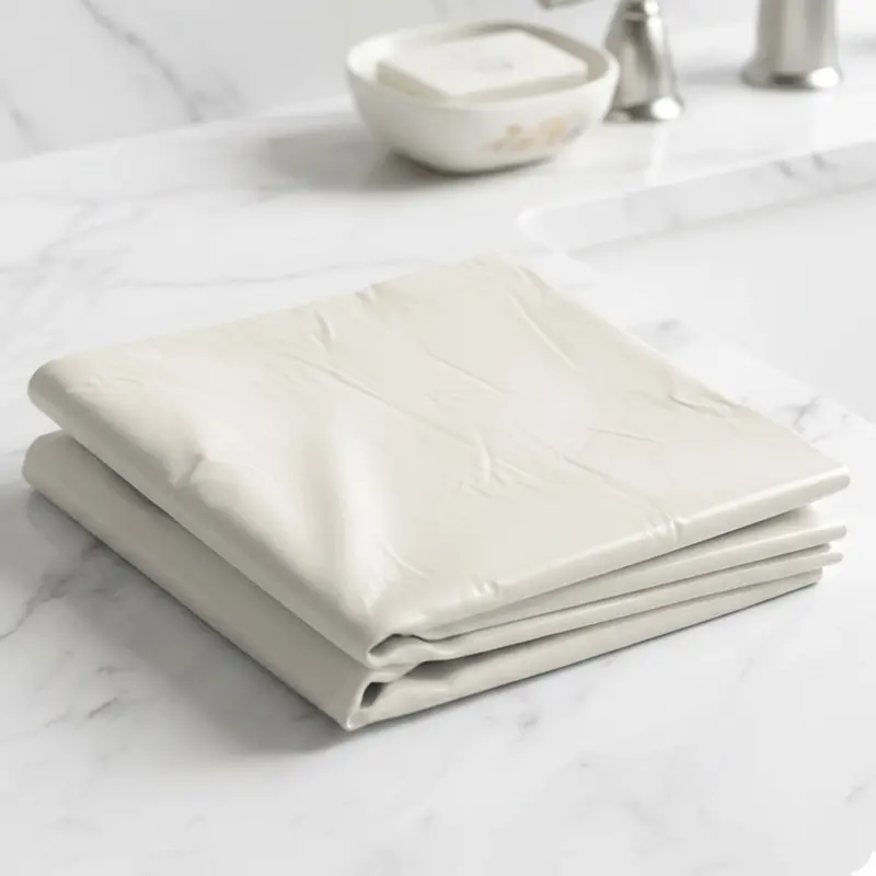 Cortina De Baño, Color Crema, Lisa 2
