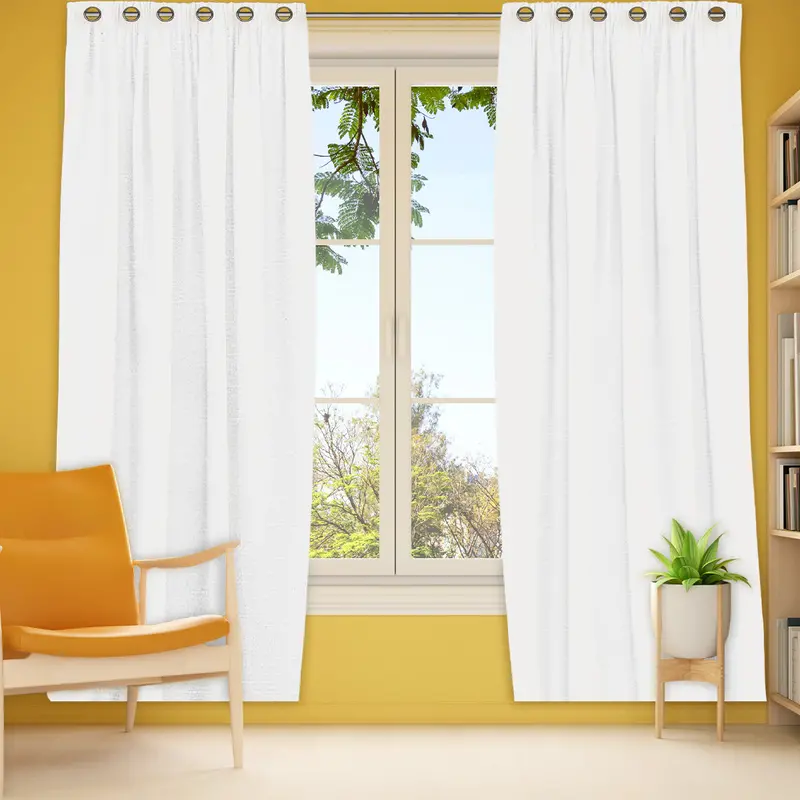 Cortina Diseño Jaspeado Color Blanco 200 X 140Cm 1