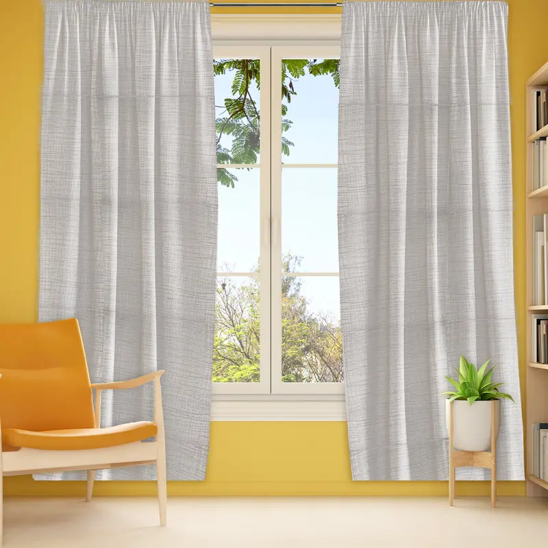 Cortina Diseño Jaspeado Color Gris Claro 200 X 140Cm 1
