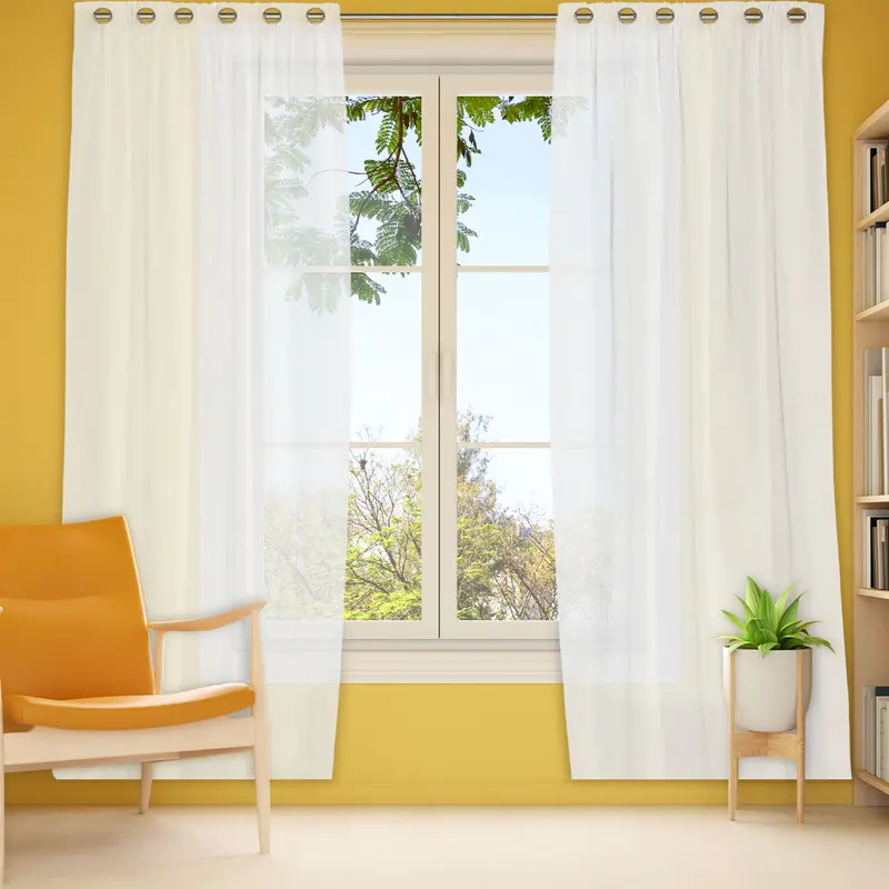 Cortina Diseño Trasparente Color Blanco 200 X 140Cm 1