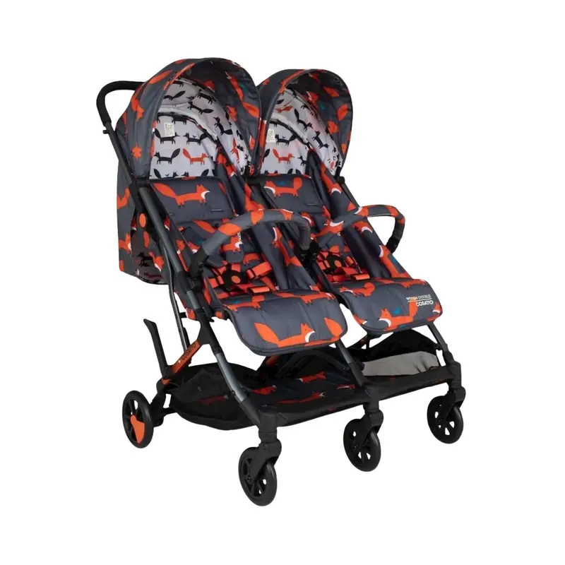 Cosatto Woosh Double Stroller - Charcoal Mister Fox 1