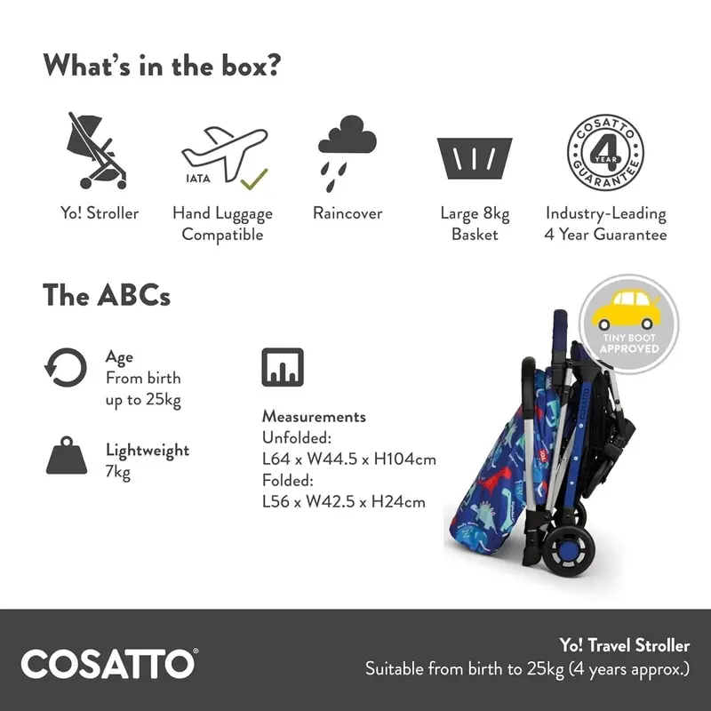 Cosatto Yo! Stroller - Happy Unicorns 2