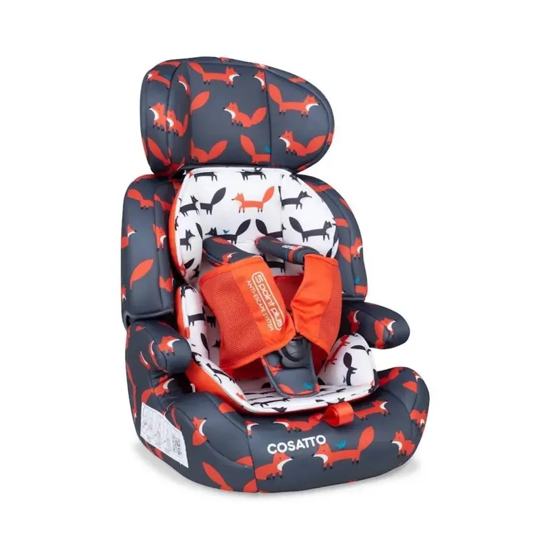 Cosatto Zoomi Group 1/2/3 Car Seat - Charcoal Mister Fox 1