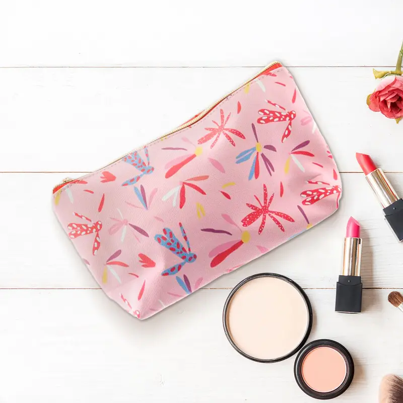 Cosmetiquera, Diseño Flores De Colores, Inkanto 1