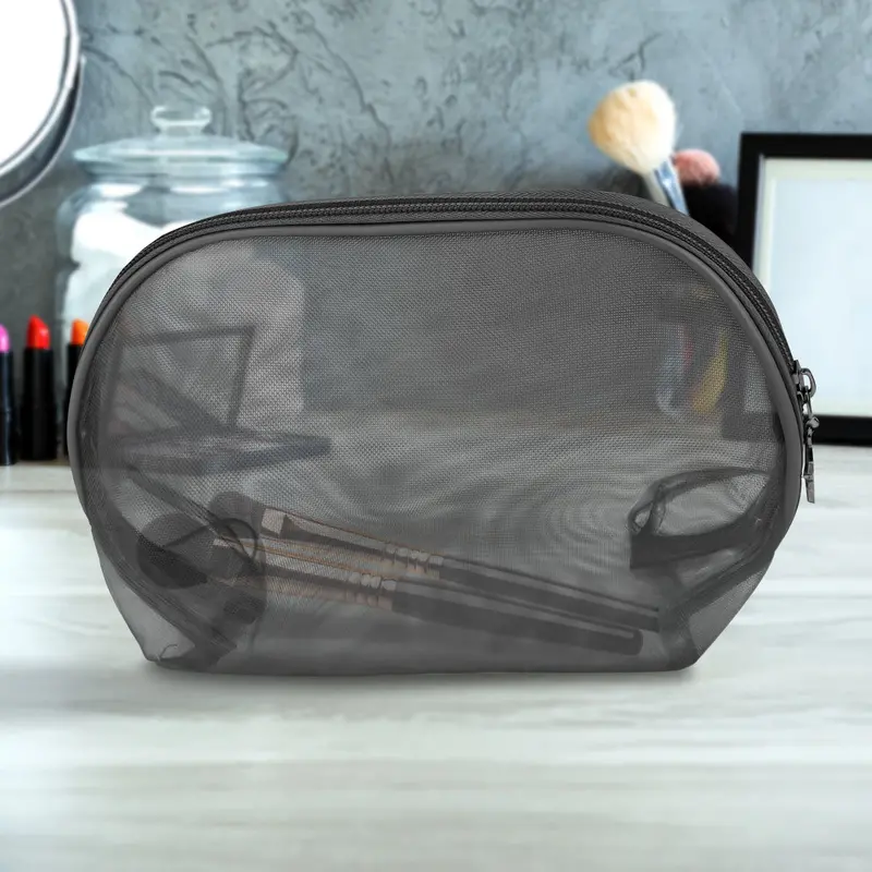 Cosmetiquera Mesh, Color Negro 1