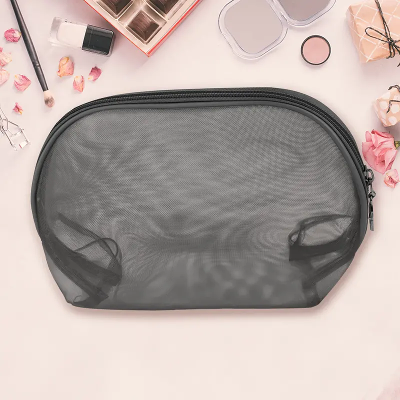 Cosmetiquera Mesh, Color Negro 2