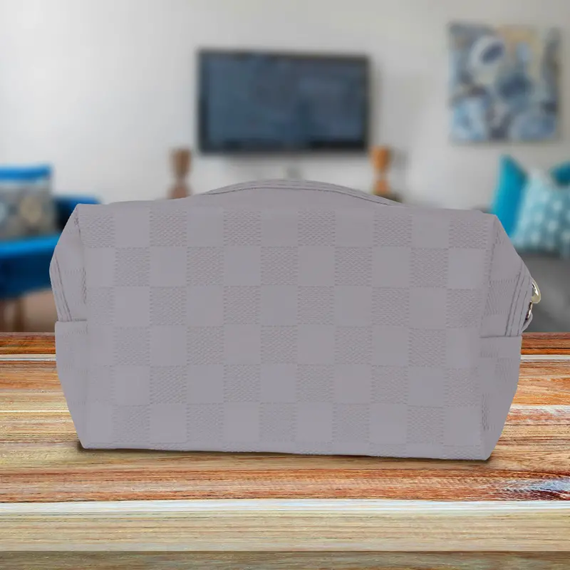 Cosmetiquera Rectangular Color Gris 17X11x7cm 1