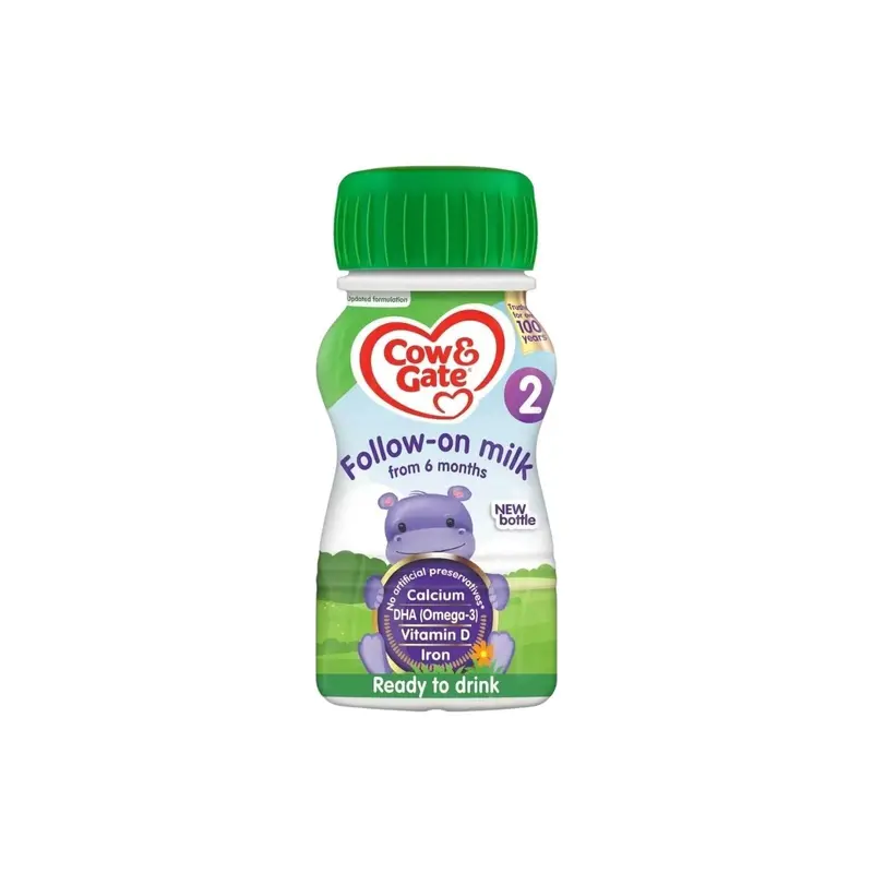 Cow & Gate 2 Follow On Ready To Drink Liquid Milk 6+ Months 200Ml 1