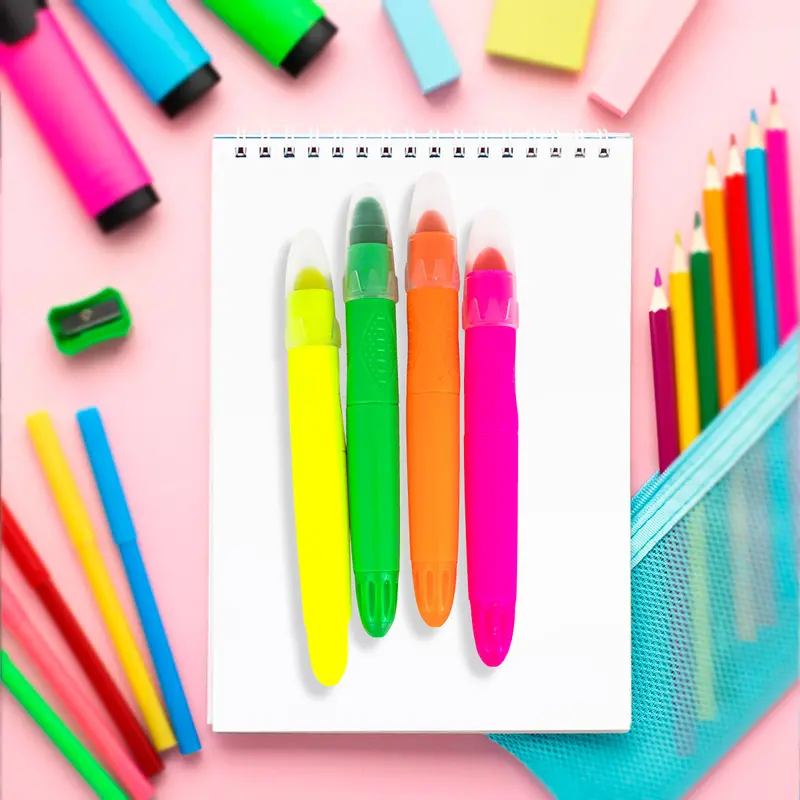 Crayones Fluorescentes Studentz 4 Pza. 1