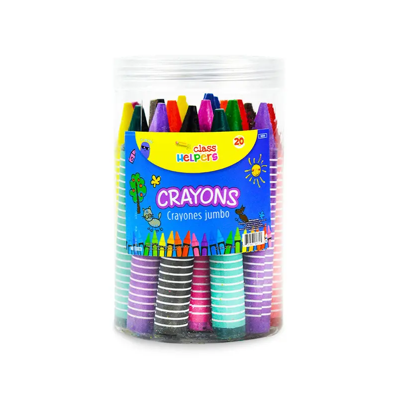 Crayones Jumbo Class Helpers De Colores 20Pzas 1