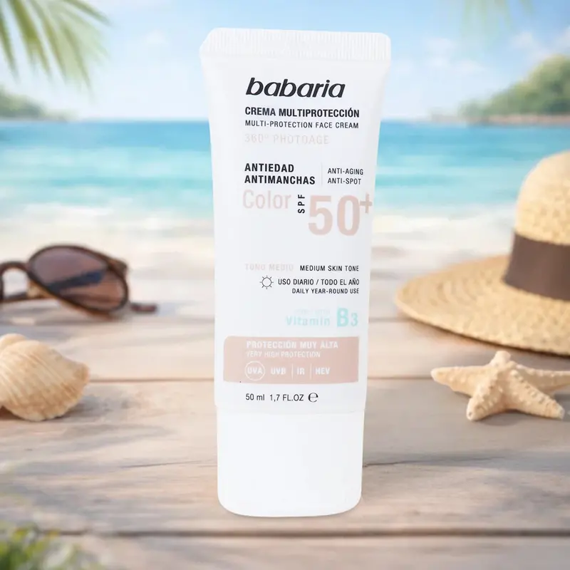 Crema Facial Multiprotectora Con Color, Babaria, 50 Ml 2