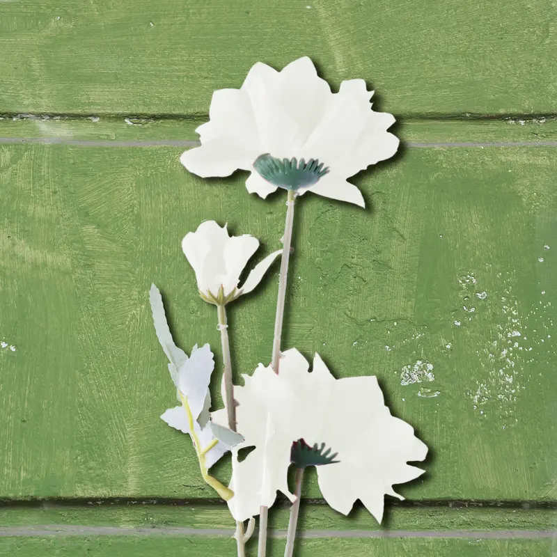 Crisantemo Artificial, Color Blanco 2