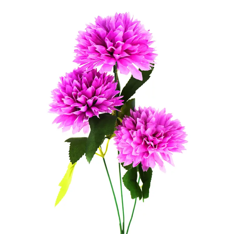 Crisantemo, Flores Artificiales, Color Lila, 60 Cm 2