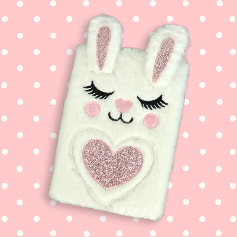 Cuaderno Afelpado De Conejo, 80 Hojas 1