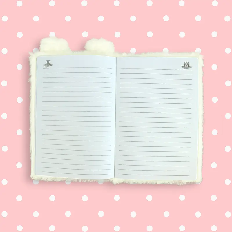 Cuaderno Afelpado De Conejo Amarillo, 80 Hojas 2