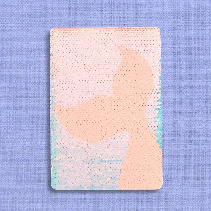 Cuaderno De Lentejuela Bicolor Con Diseño De Sirena, 80 Hojas 1