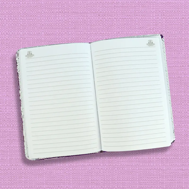 Cuaderno De Lentejuela Color Blanco, Diseño De Flamingo 80 Hojas 2