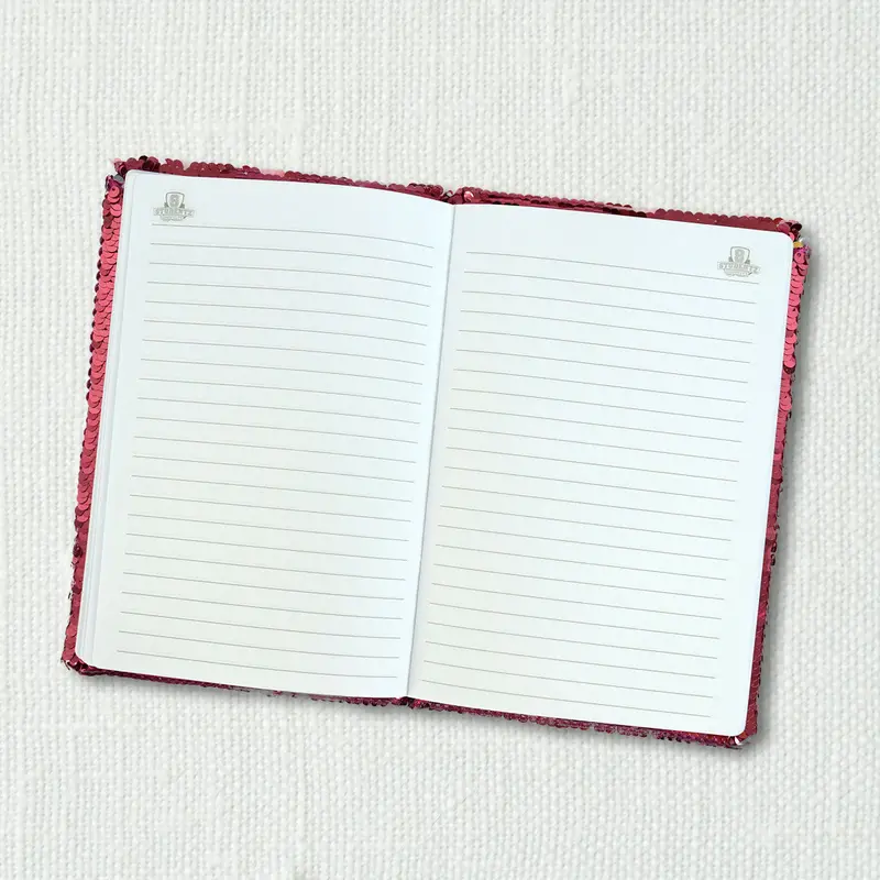 Cuaderno De Lentejuela Color Fiusha, 80 Hojas 2