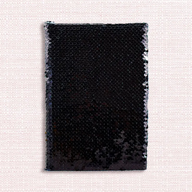 Cuaderno De Lentejuela Color Negro 1