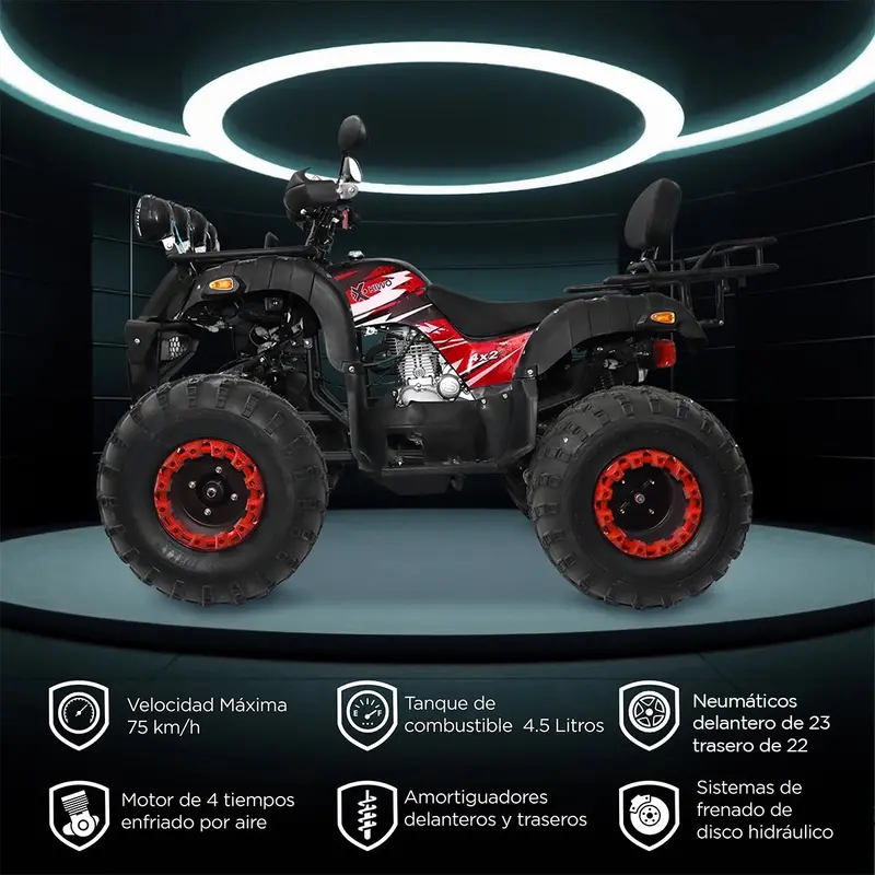 Cuatrimoto Kiwo, Kvt 250, 2025, Color Rojo 2