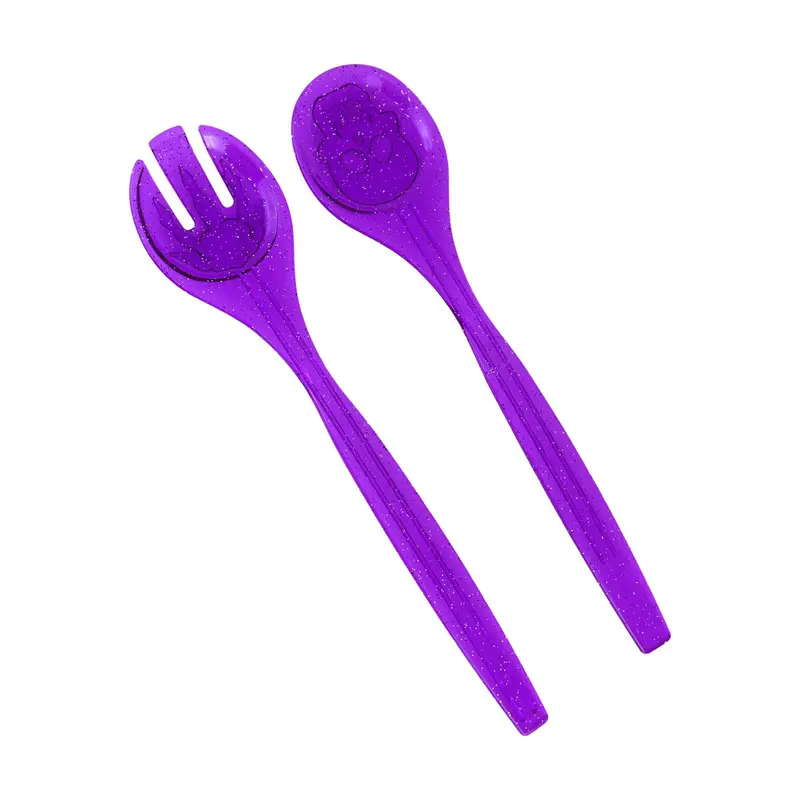 Cucharas Color Morado Con Diseño De Halloween Para Ensalada 2