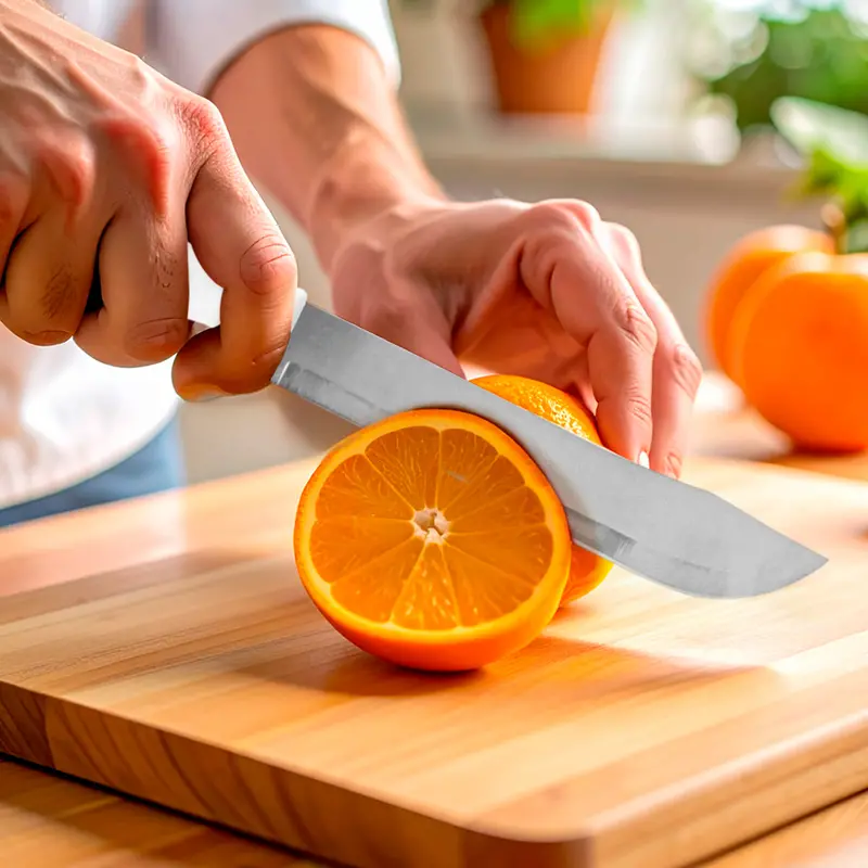 Cuchillo De Cocina, Mango Blanco 1