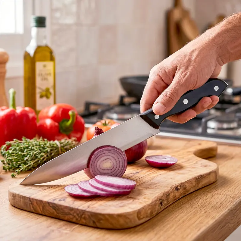 Cuchillo De Cocina, Mango Negro 1