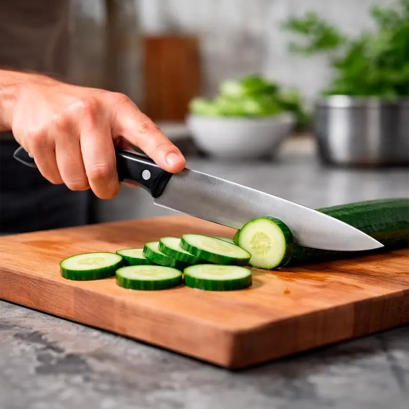Cuchillo De Cocina, Mango Negro 2