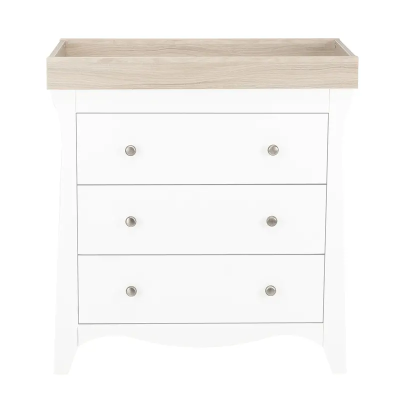 Cuddleco Clara 3 Piece Nursery Furniture Set In White/Ash 4