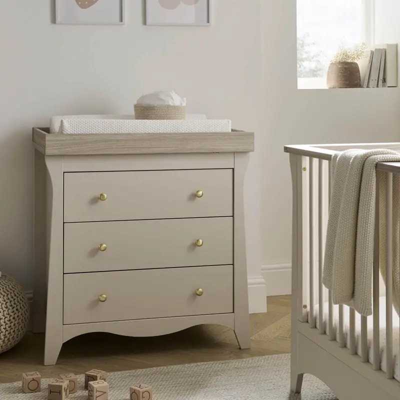Cuddleco Clara 3 Piece Nursery Room Set In Cashmere 2