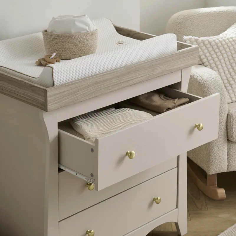 Cuddleco Clara 3 Piece Nursery Room Set In Cashmere 3