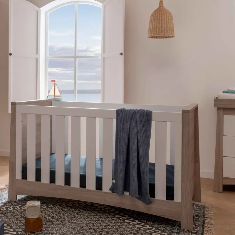 Cuddleco Lana Cot Bed In Ash/White 1