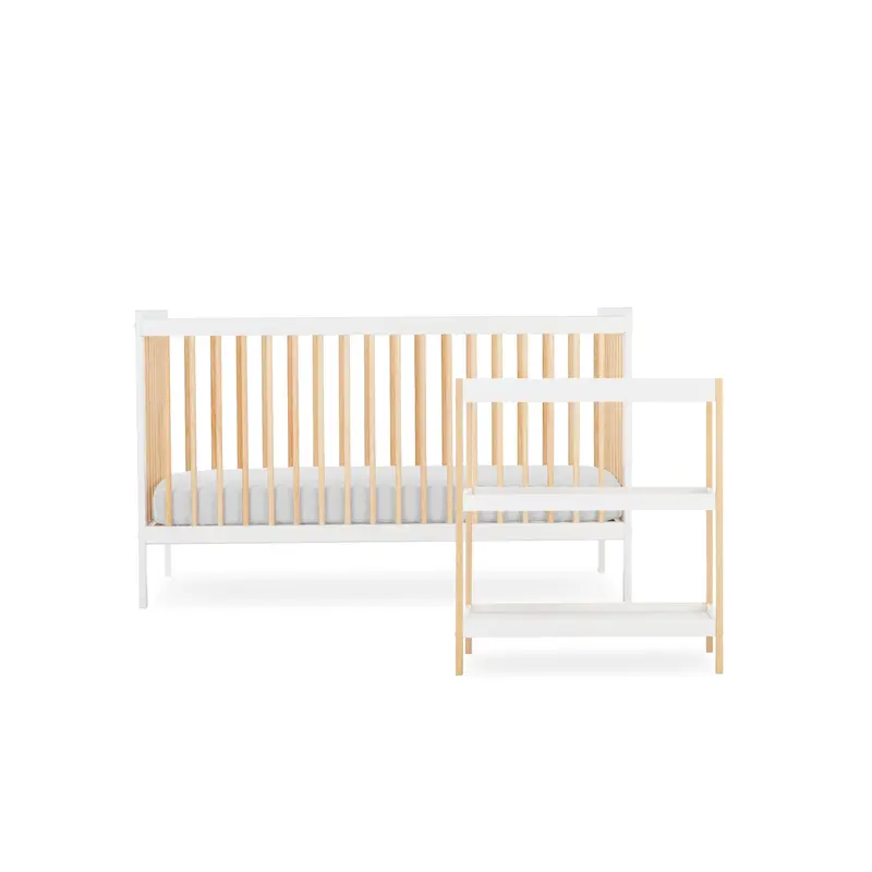 Cuddleco Nola 2 Piece Room Set In White & Natural 2