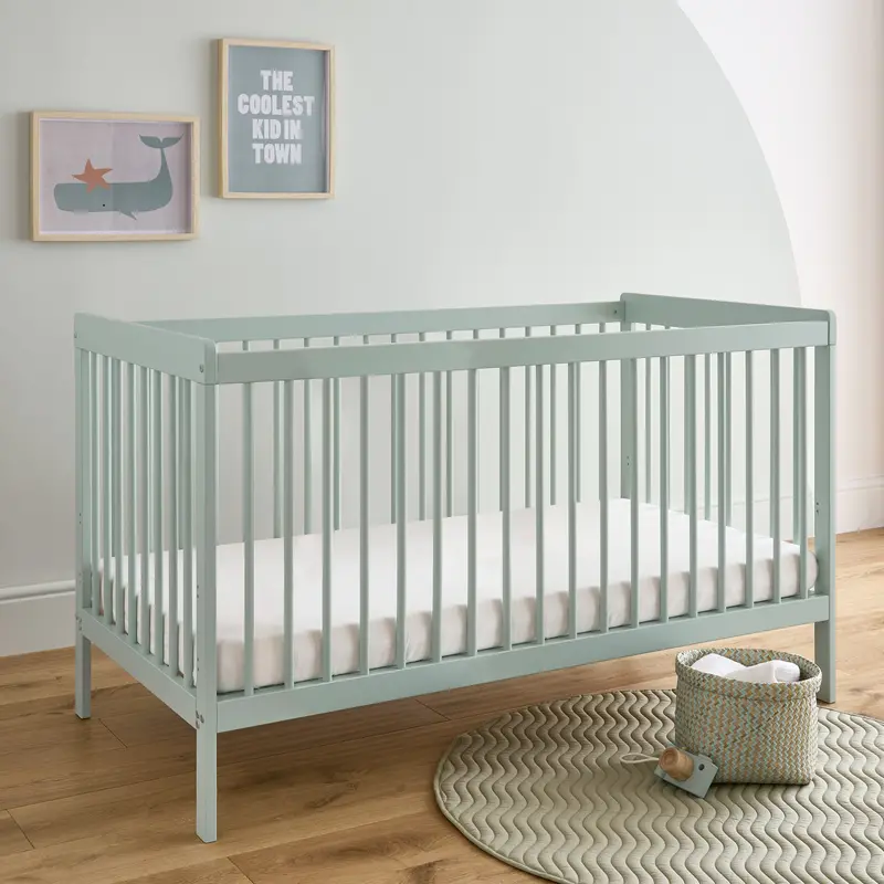 Cuddleco Nola Cot Bed In Sage Green 4
