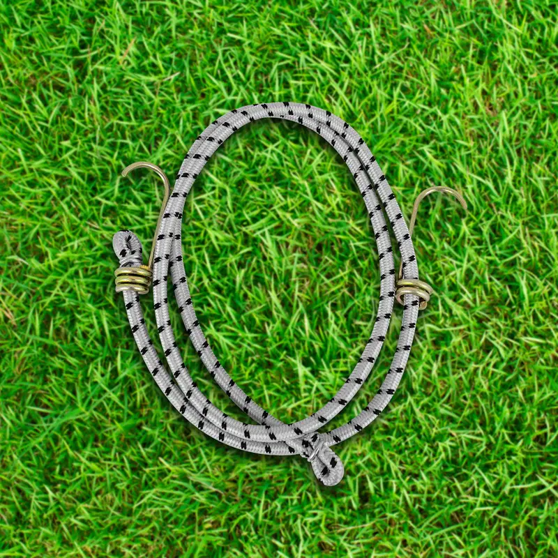 Cuerda Elástica Con Ganchos Color Plata 121Cm 1