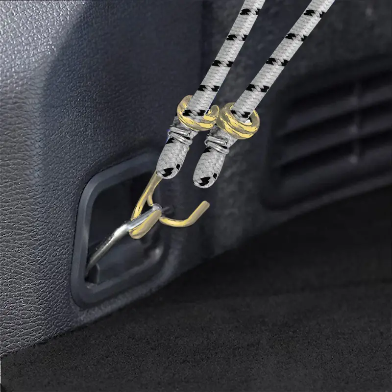 Cuerda Elástica Con Ganchos Color Plata 121Cm 2
