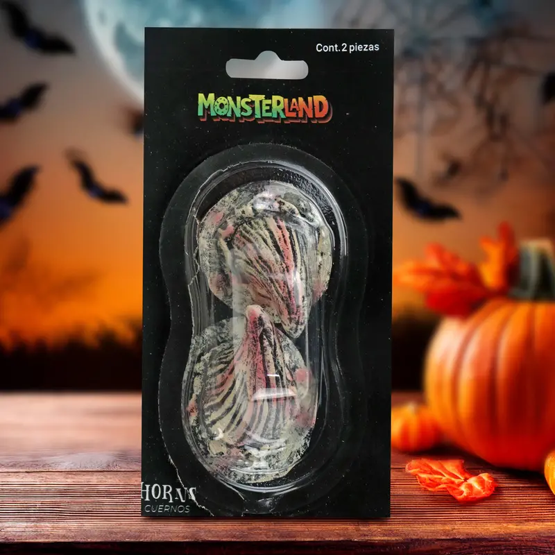 Cuernos De Latex Para Disfraz De Halloween, Color Crema 2