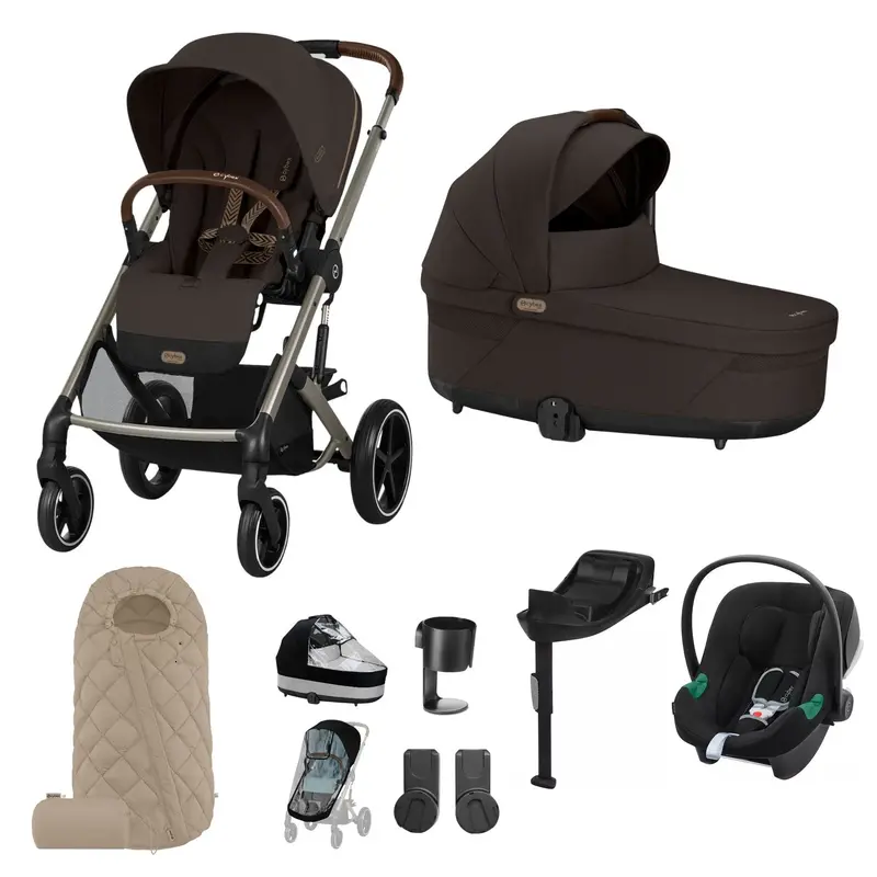 Cybex Balios S Lux Comfort Bundle In Taupe/Chocolate Brown 1