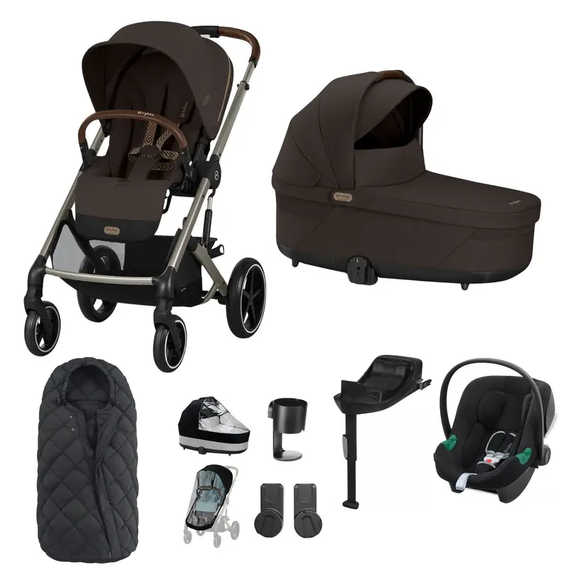 Cybex Balios S Lux Comfort Bundle In Taupe/Chocolate Brown 2