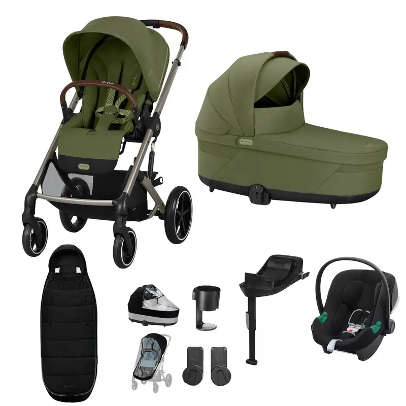 Cybex Balios S Lux Comfort Bundle In Taupe/Moss Green 3
