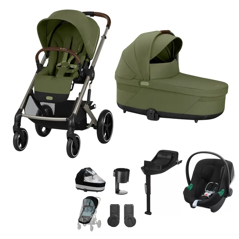 Cybex Balios S Lux Comfort Bundle In Taupe/Moss Green 4