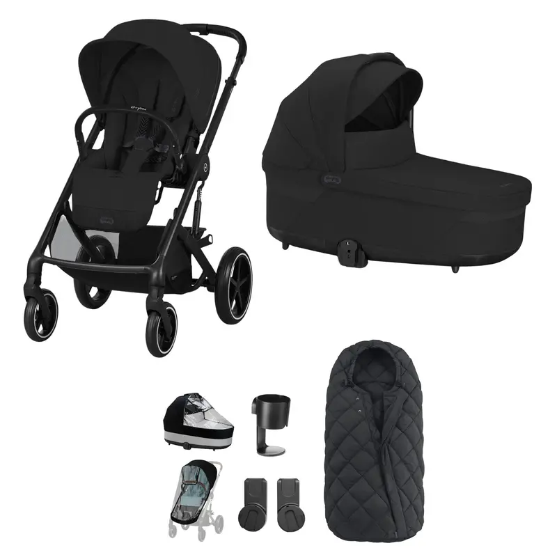 Cybex Balios S Lux Essential Bundle In Black/Moon Black 1