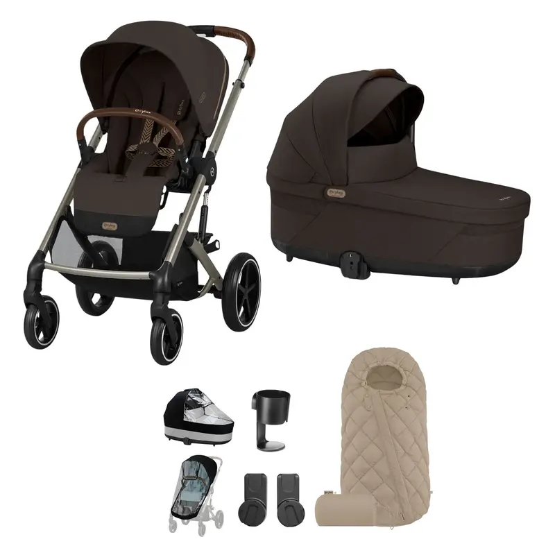 Cybex Balios S Lux Essential Bundle In Taupe/Chocolate Brown 1