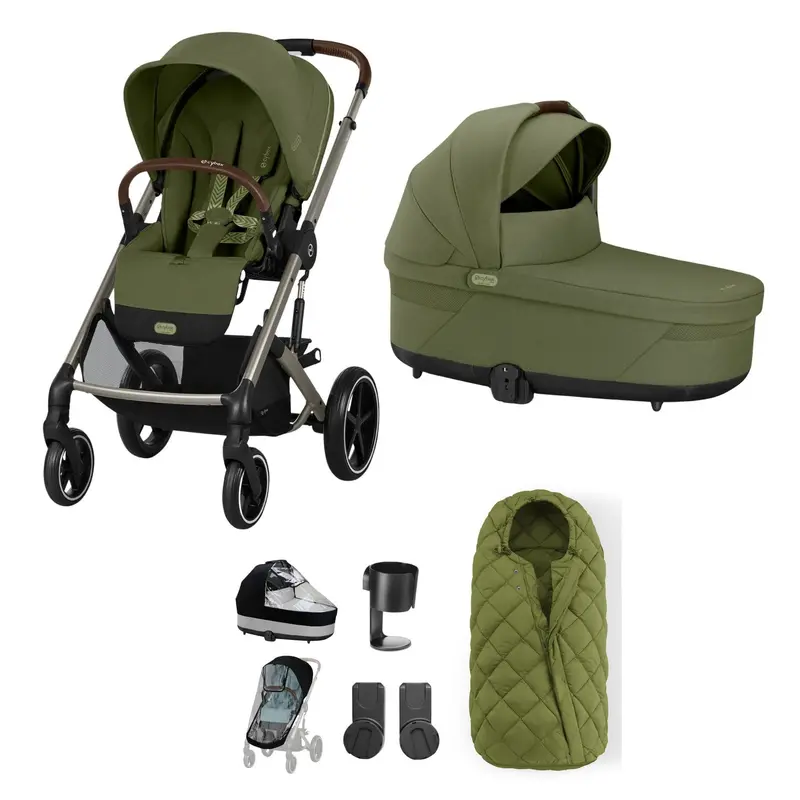 Cybex Balios S Lux Essential Bundle In Taupe/Moss Green 2
