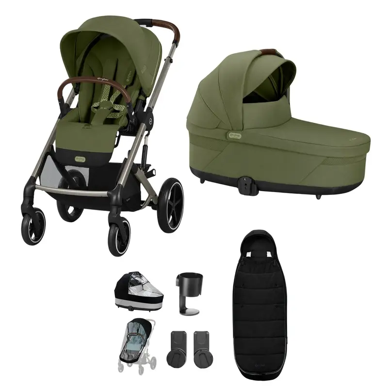 Cybex Balios S Lux Essential Bundle In Taupe/Moss Green 3